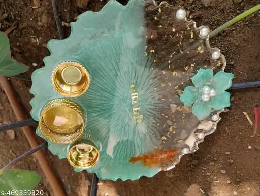 Festive 3D Pooja bliss Thali  Divine Glow Pooja Thali