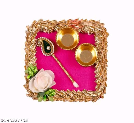 smaran raksha bandhan square kumkum plate