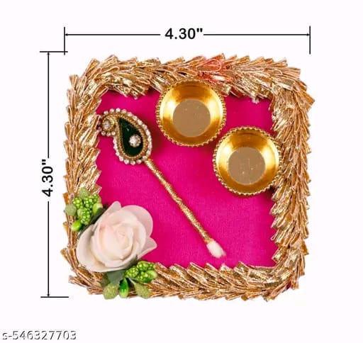 smaran raksha bandhan square kumkum plate