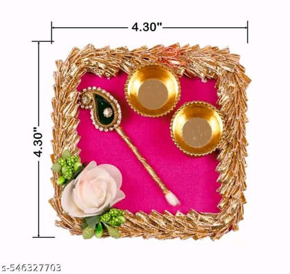 smaran raksha bandhan square kumkum plate